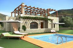Traditional stone built villas in a quiet traditional village with nice views, c...