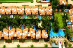 Builders Row Houses in a gated community