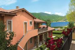 New development with pool by lake shore