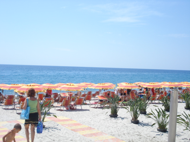Beach-bar at Caulonia beach.