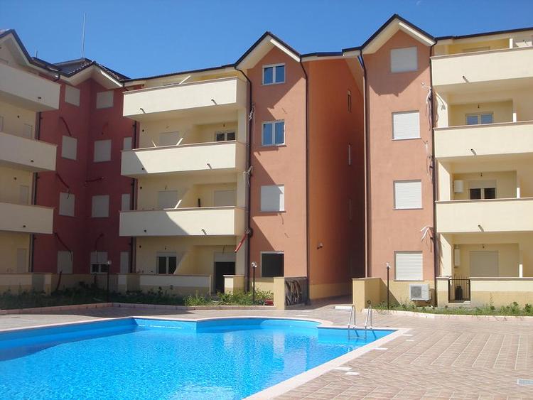 Key-ready apartments with pool. 750 meters from sandy beach.