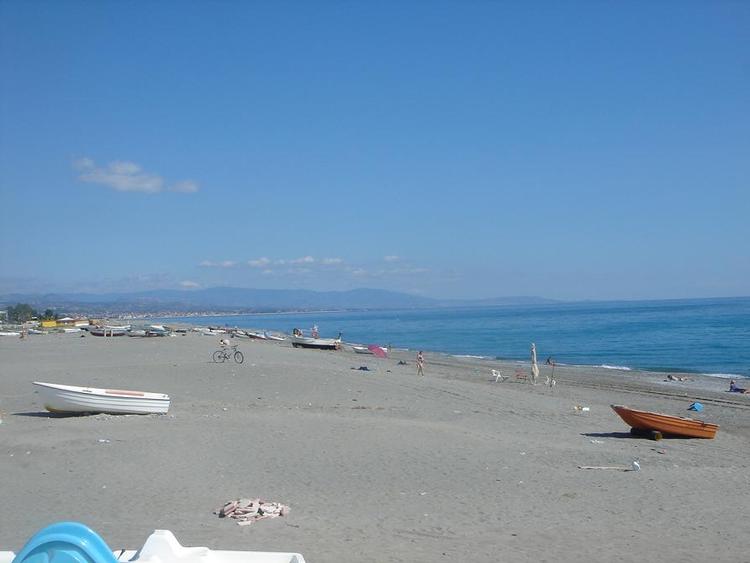 Beach in front of apartments
