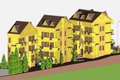 Low density complex with large pool at 3 kms distance from the beach.
