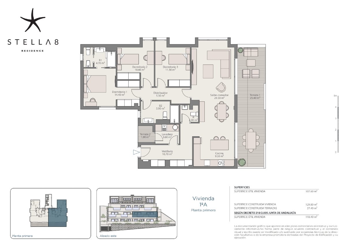 Photo 3 of Stella 8: three-bedroom apartment with terraces, first floor A, Benalmadena Costa