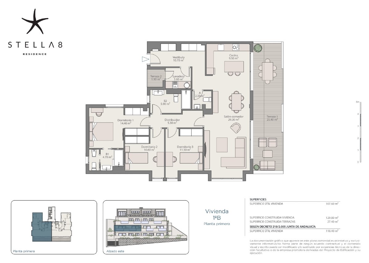 Photo 3 of Stella 8: three-bedroom apartment with terraces, first floor B, Benalmadena Costa